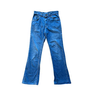 Vtg 70s Lee Riders Jeans Flare High Waisted Talon Zipper Western Boho Country